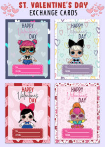 Lol Surprise Dolls St. Valentines Day Cards