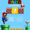 Mario Bros Birthday Invitation