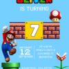 Mario Bros Birthday Invitation