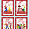 Mario Bros St. Valentines Day Cards