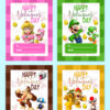 Mario Bros St. Valentines Day Cards