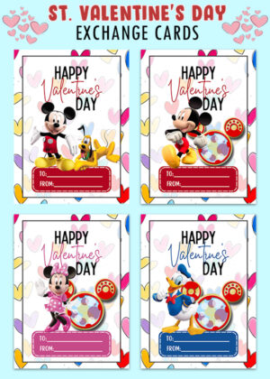 Mickey Mouse St. Valentines Day Cards