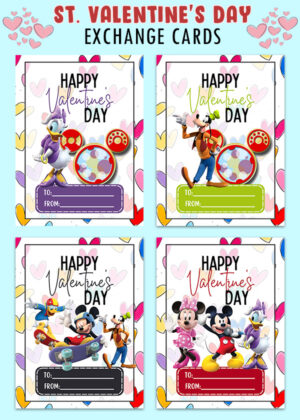 Mickey Mouse St. Valentines Day Cards
