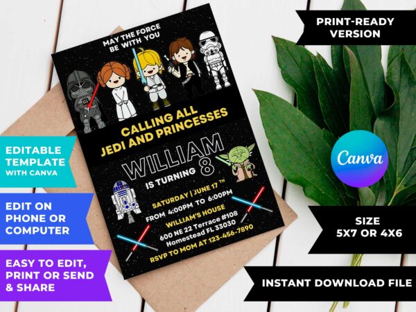 Star Wars Birthday Invitation