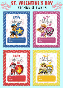 Paw Patrol St. Valentines Day Cards