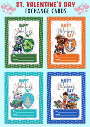 Paw Patrol St. Valentines Day Cards