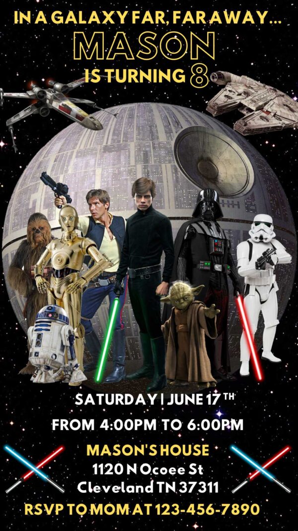Star Wars Birthday Invite