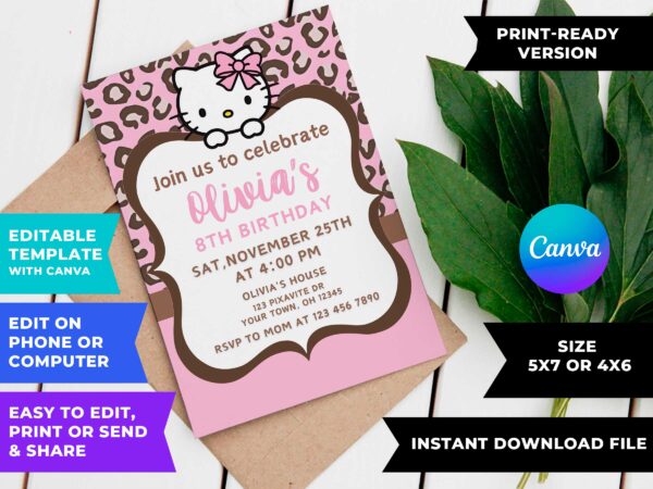 Hello Kitty Birthday Invite