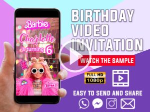 Barbie Birthday Video Invitation