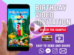 Mickey Mouse Birthday Video Invitation