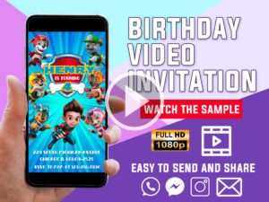 Paw Patrol Birthday Video Invitation