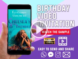 The Little Mermaid Birthday Video Invitation