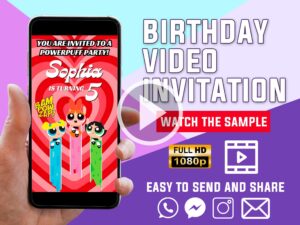 The Powerpuff Girls Birthday Video Invitation