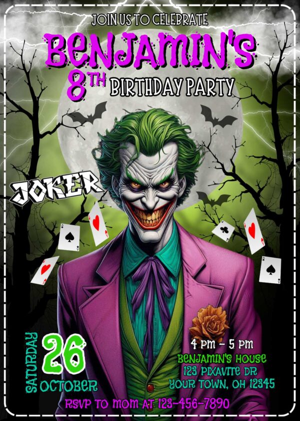 The Joker Birthday Invitation