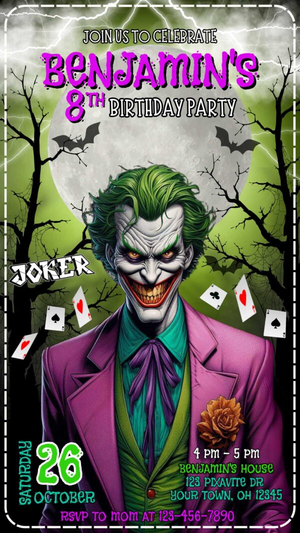 The Joker Birthday Invitation