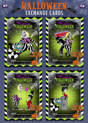 Beetlejuice Happy Halloween Cards