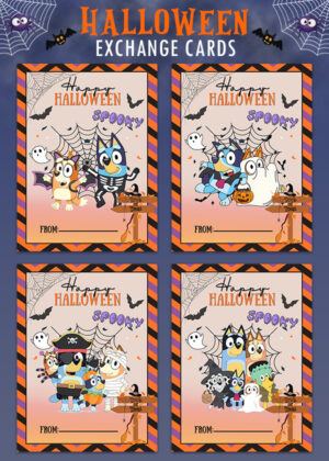 Bluey Happy Halloween Cards