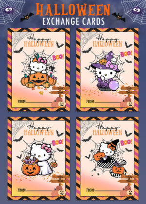 Hello Kitty Happy Halloween Cards