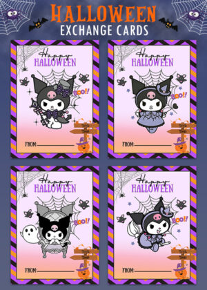 Kuromi Happy Halloween Cards