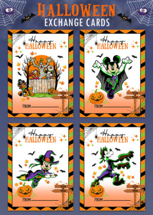 Mickey Mouse Happy Halloween Cards