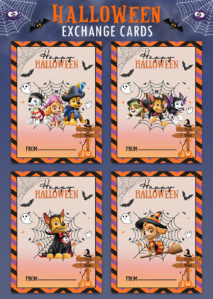 Paw Patrol Happy Halloween Cards