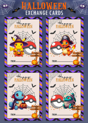 Pokemon Happy Halloween Cards