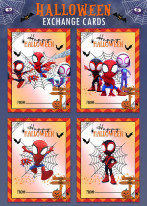 Spidey And His Amazing Friends Happy Halloween Cards