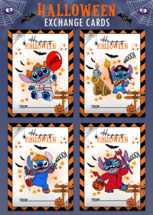 Stitch Happy Halloween Cards