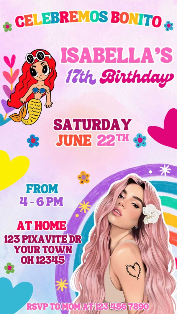 Karol G Birthday Invitation