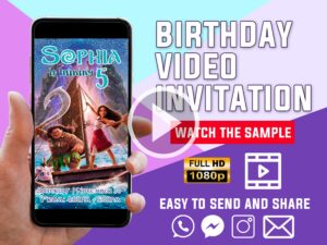 Moana 2 Birthday Video Invitation