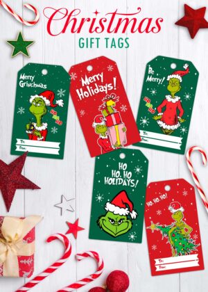 The Grinch Christmas Gift Tags