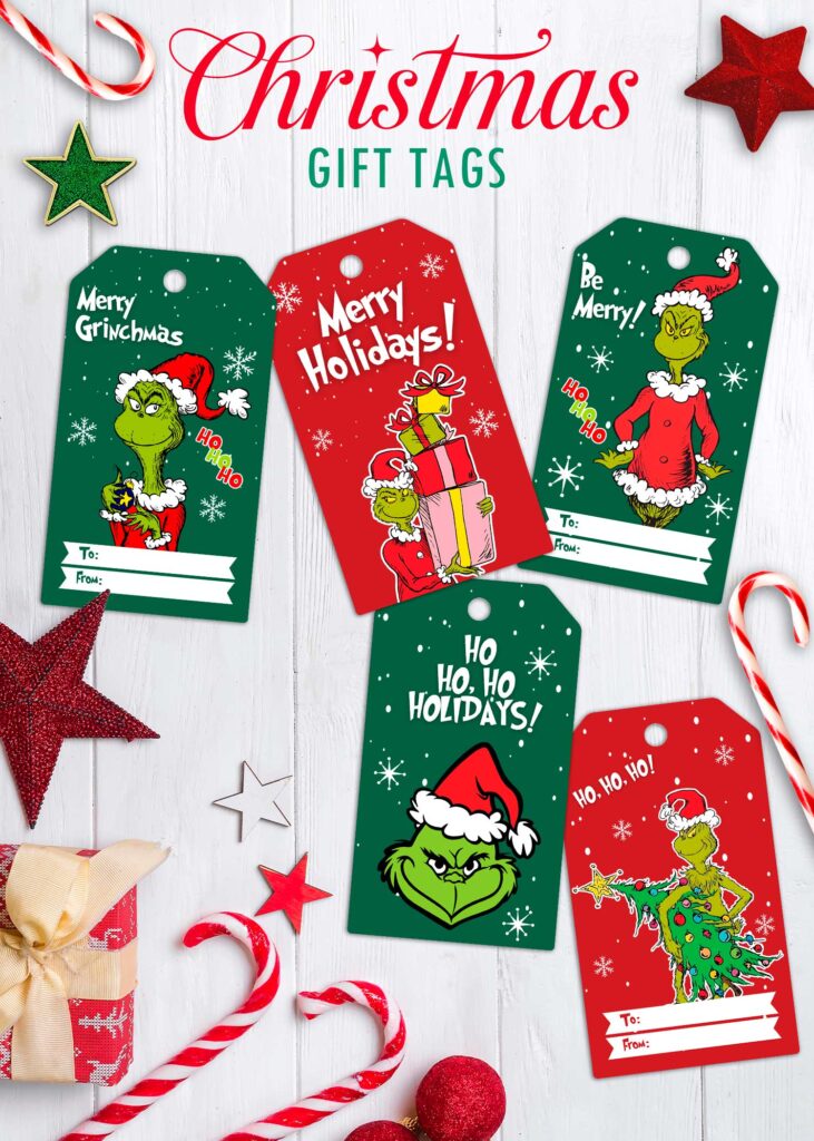 The Grinch Christmas Gift Tags | Adorable Grinch Tags