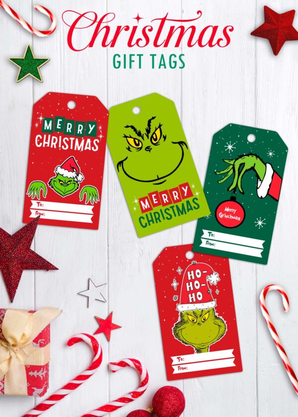 The Grinch Christmas Gift Tags