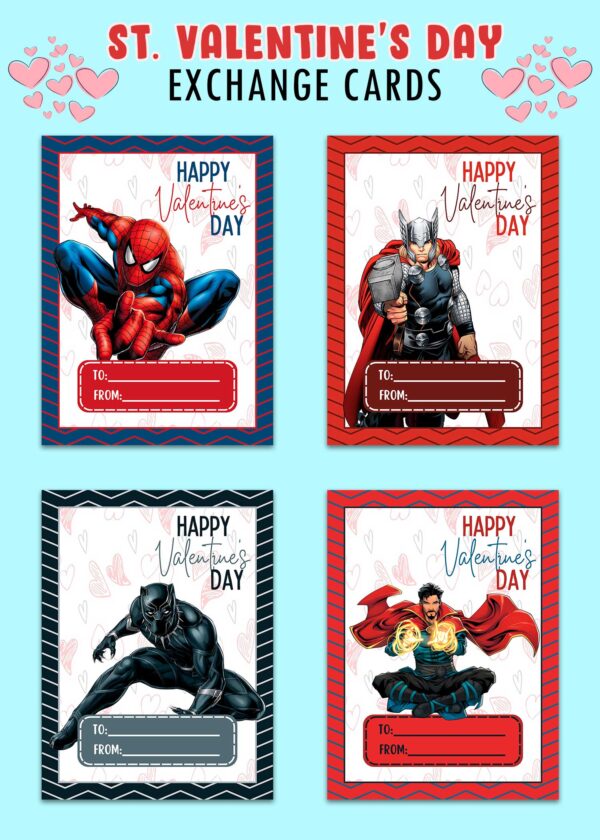 Avengers Valentines Day Cards