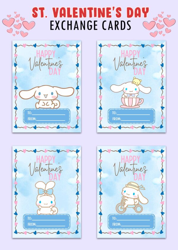 Cinnamoroll Valentines Day Cards