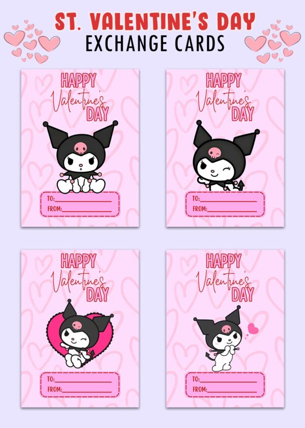 Kuromi St. Valentines Day Cards