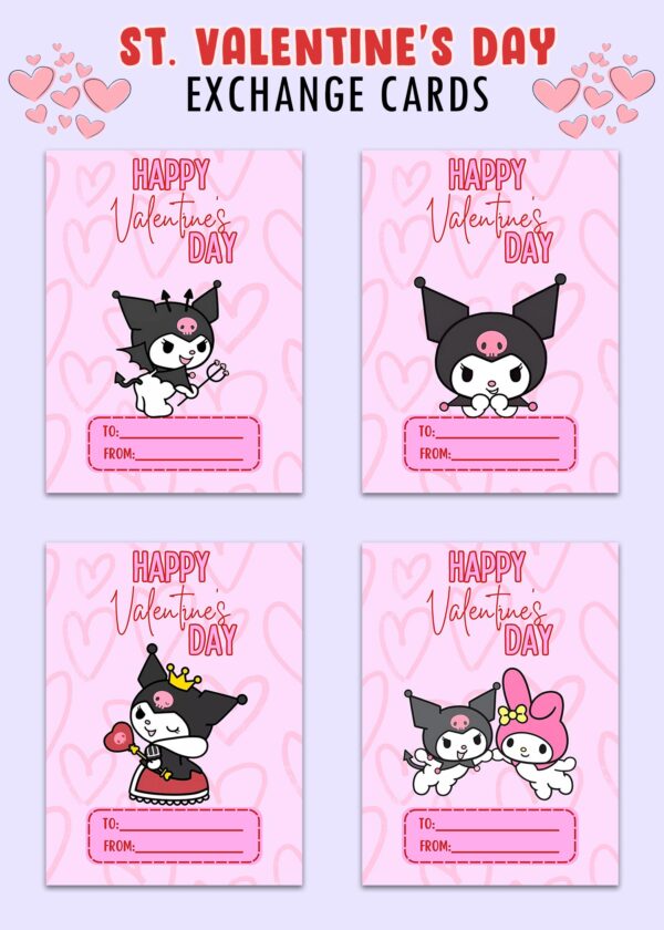 Kuromi St. Valentines Day Cards