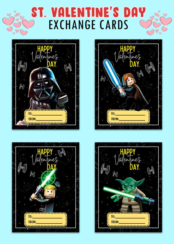 Lego Star Wars Valentines Day Cards