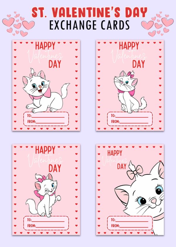 Marie The Kitten Valentines Day Cards