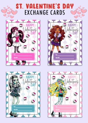 Monster High Valentines Day Cards