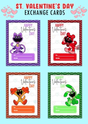 Smiling Critters Valentines Day Cards