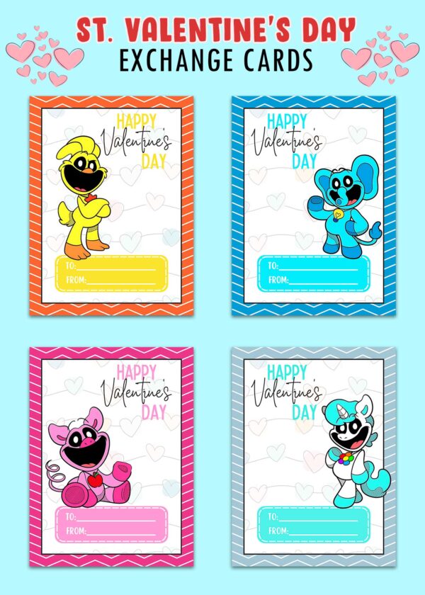 Smiling Critters Valentines Day Cards