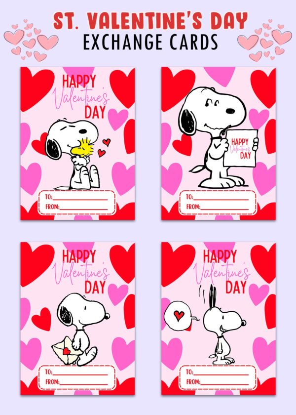 Snoopy Valentines Day Cards