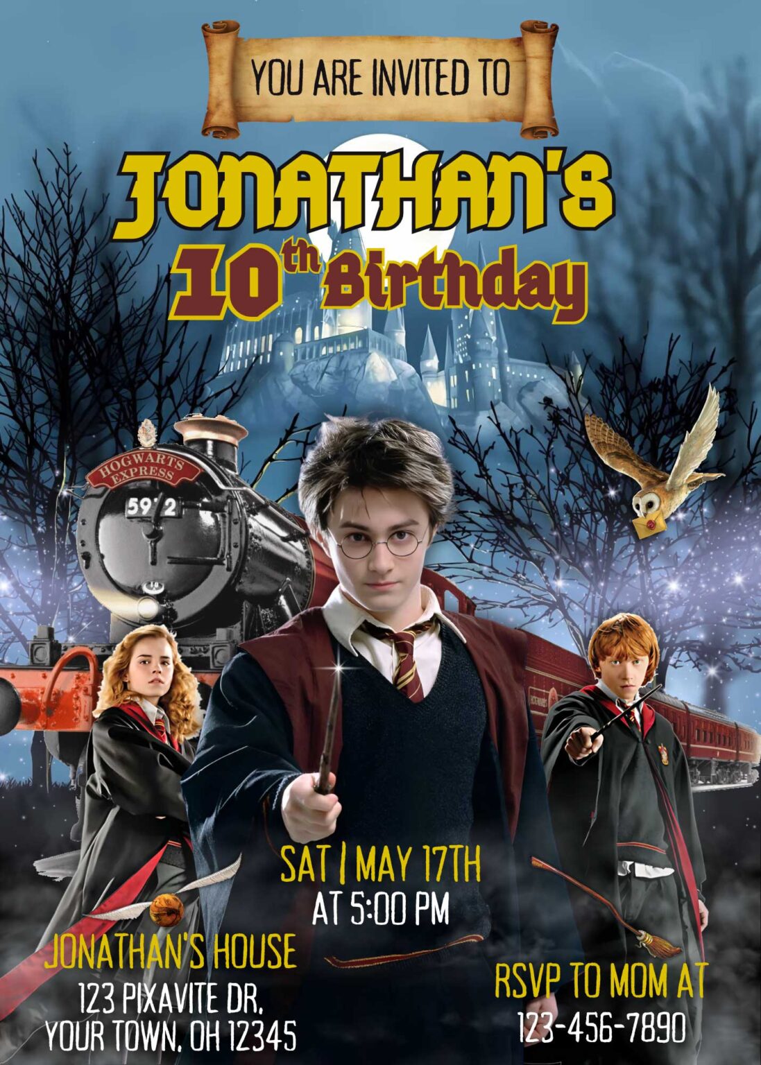 Editable Harry Potter Birthday Invitation Template Wonderful Invite Editable Harry Potter Birthday Invitation Template Wonderful Invite