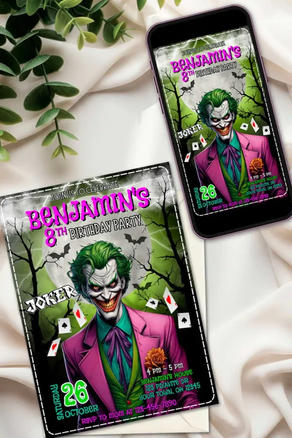 The Joker Birthday Invitation