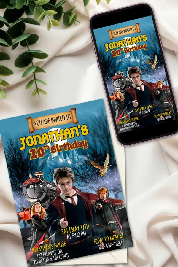 Harry Potter Birthday Invite