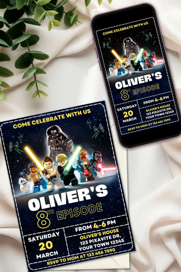 Lego Star Wars Birthday Invite