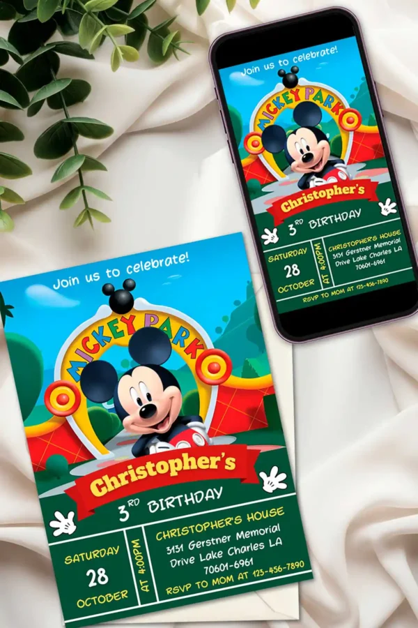 Mickey Mouse Birthday Invitation