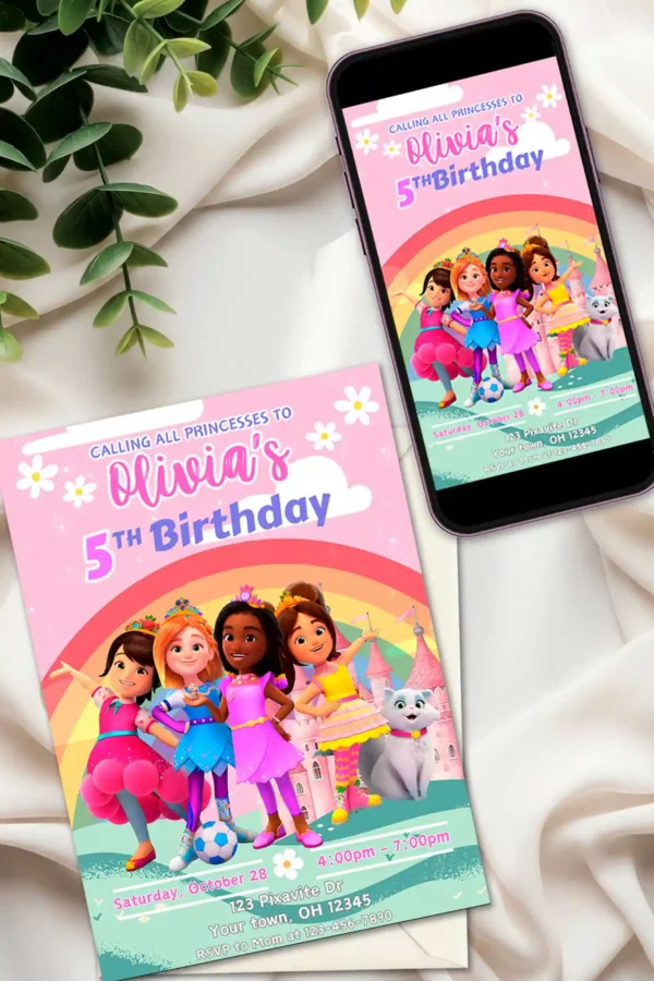 Princess Power Birthday Invitation
