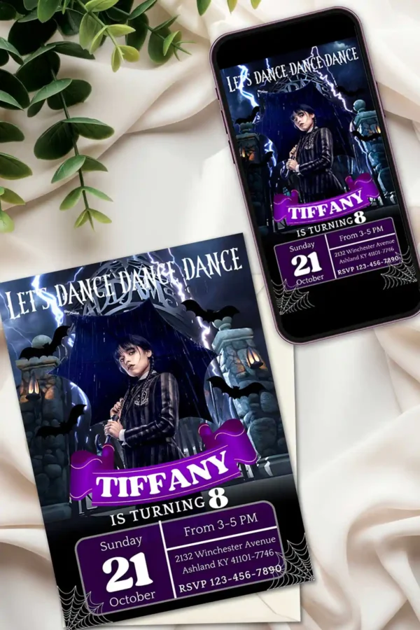 Wednesday Birthday Party Invitation
